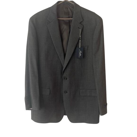 Lauren Ralph Lauren Brown TanPlaid Suit Jacket Blazer 46L NWT